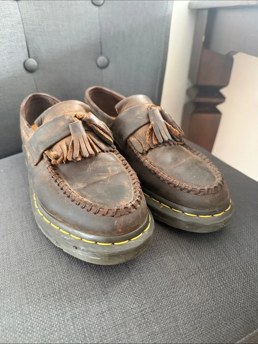 Dr. Martens Brown Leather Tassel Loafers